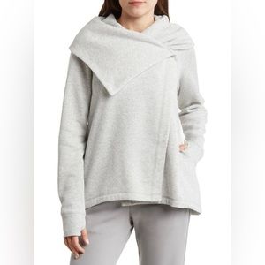 Z by Zella Starlight Heather Gray Cozy High-Low Cardigan Sweatshirt